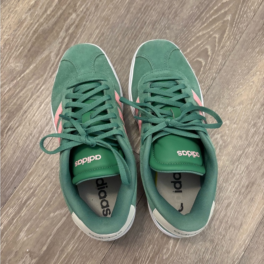 Adidas Green and Pink Sneakers